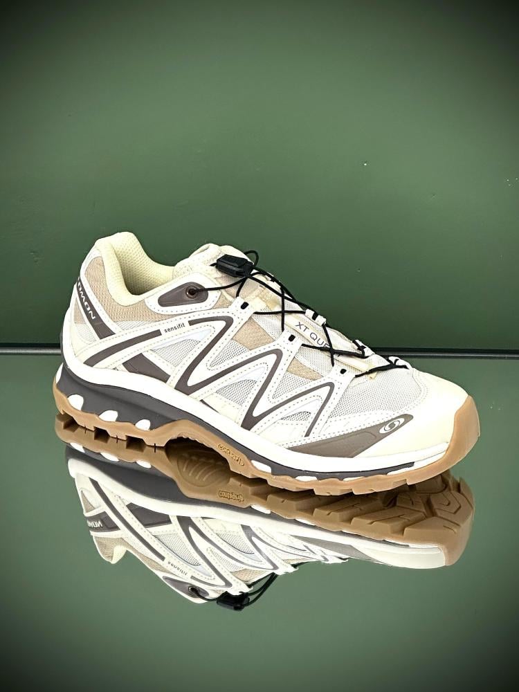 サロモン Salomon XT-Quest Unisex Shoe, Off White and Brown - E-SEVEN