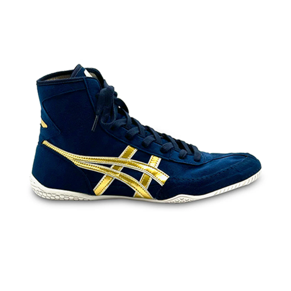 ASICS Prime Attack Men's Navy Blue Gold High Top Shoe