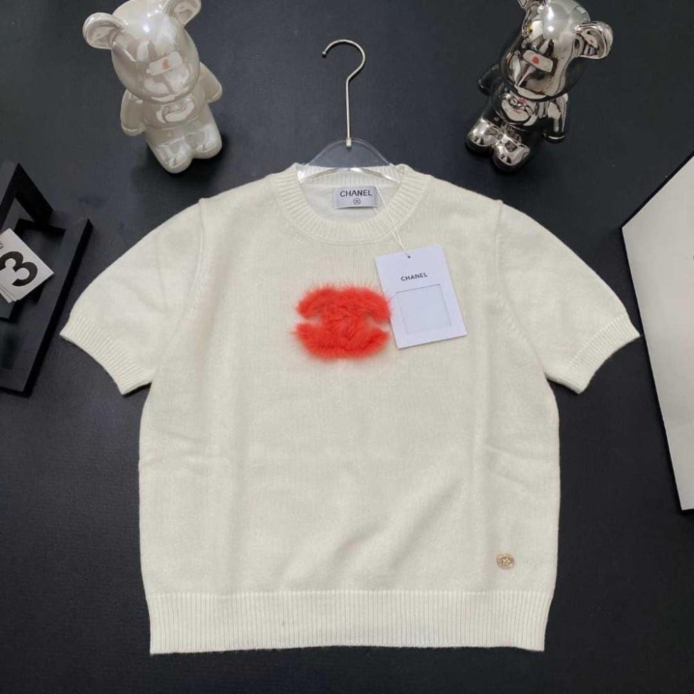 تيشيرت نسائي شانيل شعار اورانج فرو