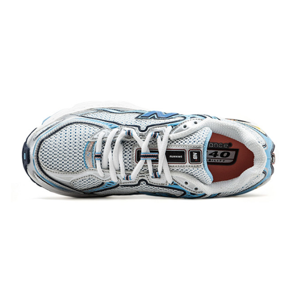 New Balance 740 Unisex Mesh Sneakers, Blue and Silver - E