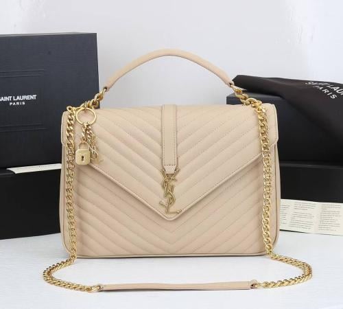 Yves Saint Laurent flap bag with chain shoulder strap, 32 cm