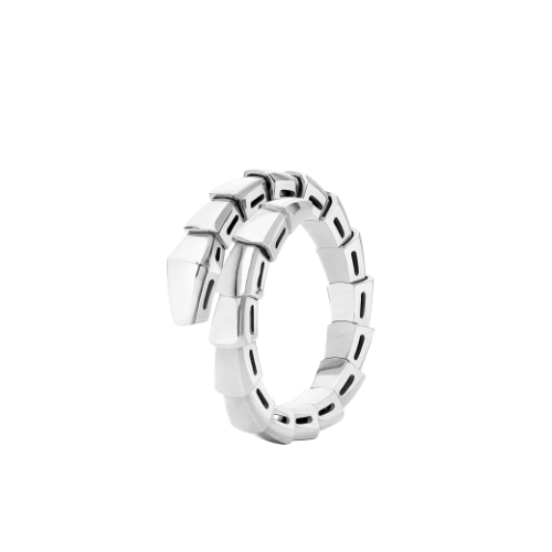 خاتم BULGARI نسائي رجالي لون فضي