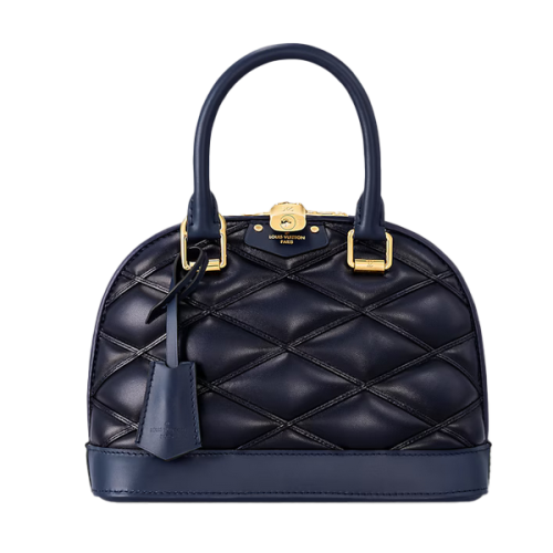 ルイビトン Louis Vuitton Box Bag Women's Leather Bag in Green and Gold