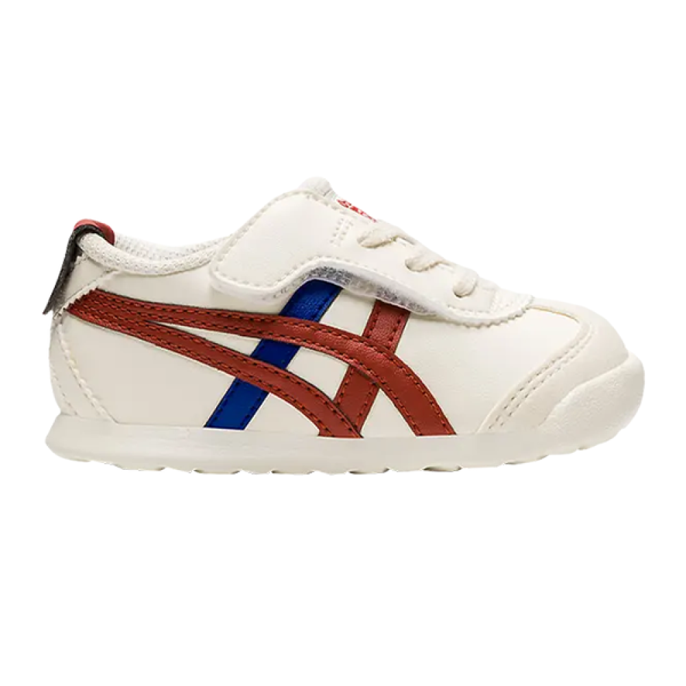 اونيتسوكا تايجر ميكسيكو66 للاطفال ابيض بخطوط خمري وكحلي