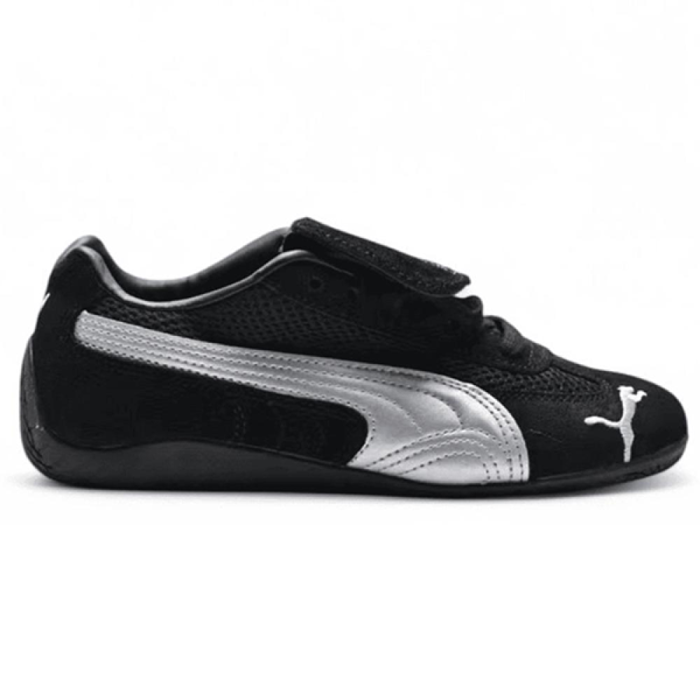 【PUMA X OPEN YY】 SPEEDCAT BLACK SILVER Puma x Open YY Speedcat Silver Logo Black Sneakers - E-SEVEN