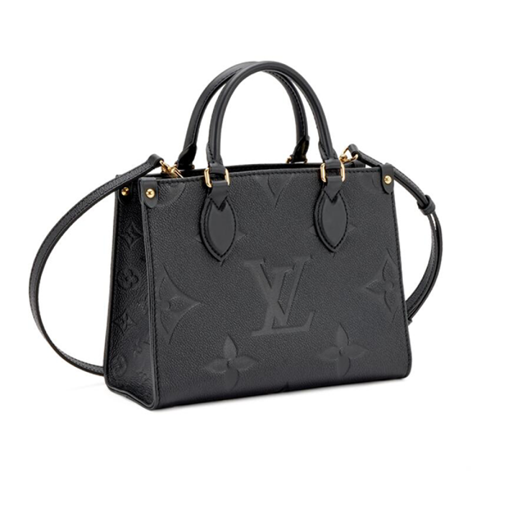 リ Louis Vuitton Giant Monogram Top Handle Handbag in Black - E