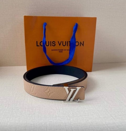 Louis Vuitton Monogram Men's Belt Brown with Black - E-SEVEN