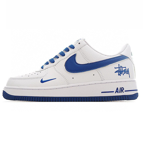 nike air force 1s blue tick