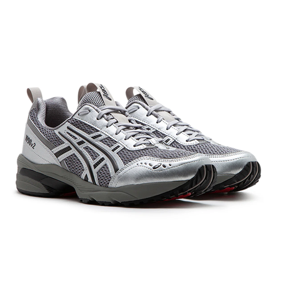 Asics Gel 1090 v2 Metallic Silver Black Unisex Sports Shoes