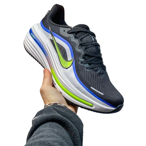 Women's Alo Yoga Flat Sneakers in Metallic Silver White Blue