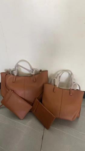 Pauline Sime soft leather handbags with handles in honey brown - E