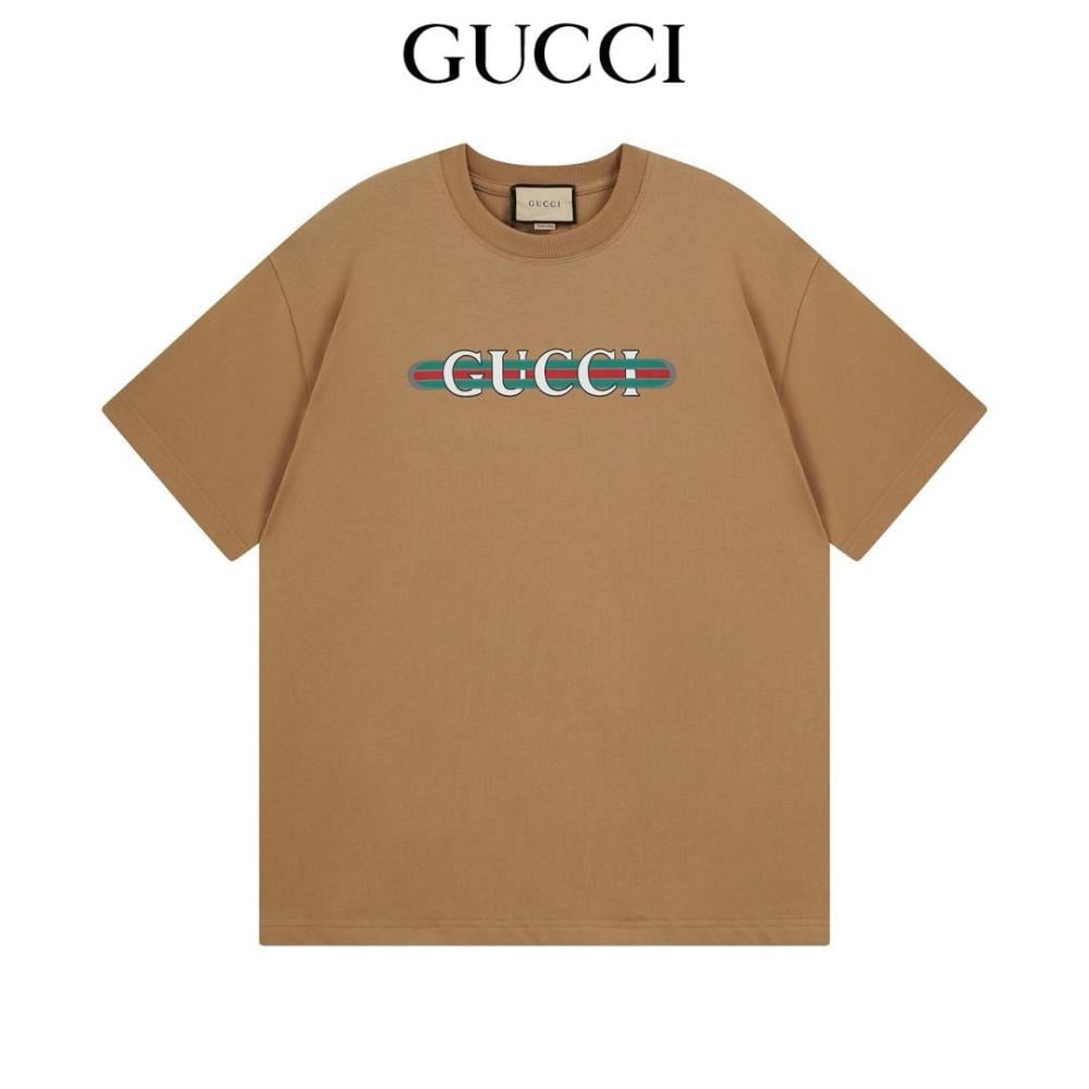 Gucci Men's Logo Print T-Shirt, Brown