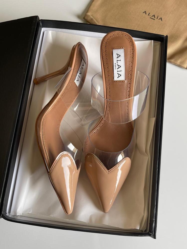 Elegant beige transparent strapless sandal - E-SEVEN STORE