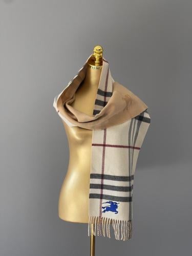 Burberry Women's Classic Plaid Winter Scarf, Beige - E-SEVEN