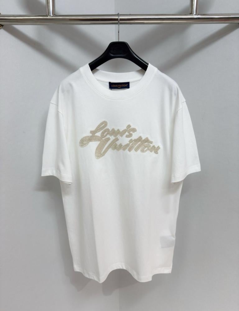LOUIS VUITTON ホワイト Tシャツ XS Louis Vuitton Men's Casual Loose T-Shirt, White - E-SEVEN STORE