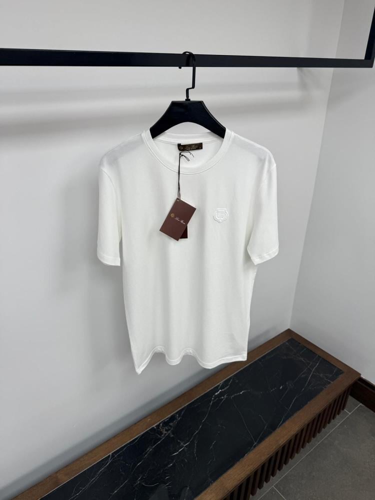 ステラ Lorebiana Men's Crew Neck Half Sleeve White Blouse - E-SEVEN