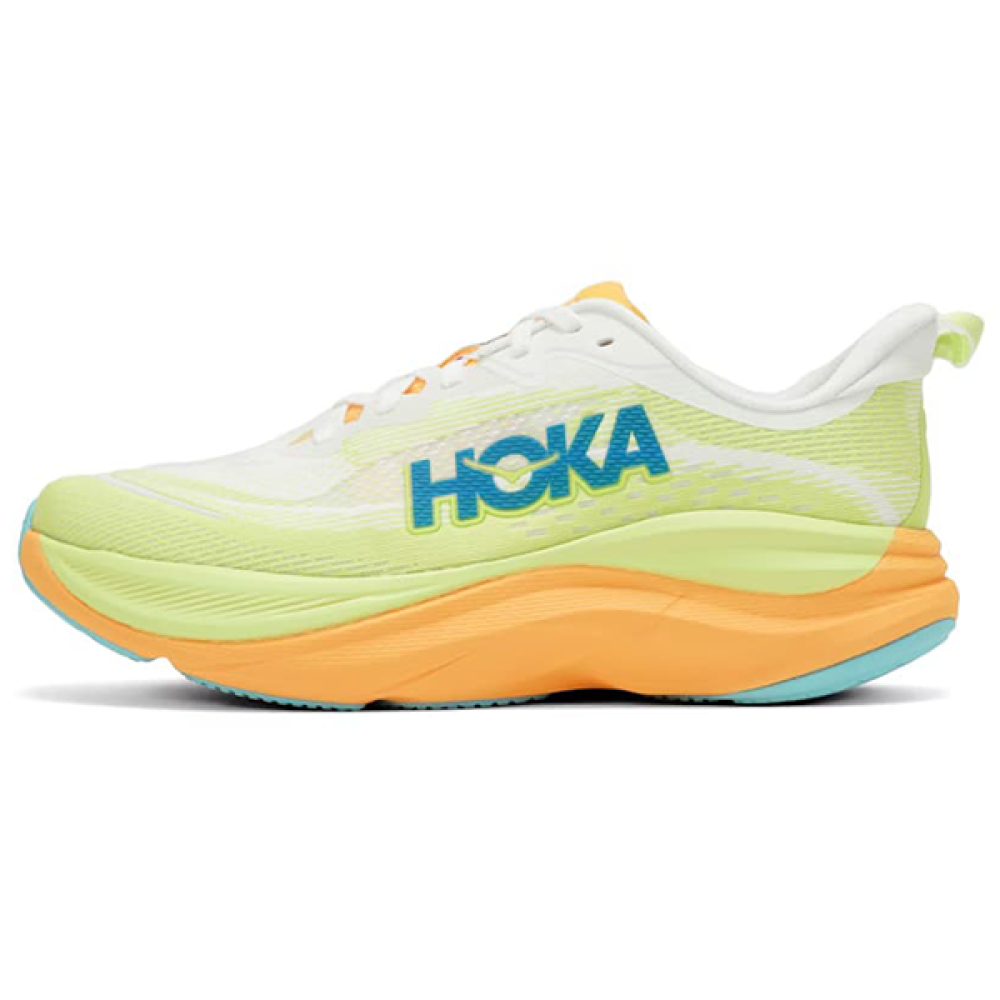 Hoka Sky Flow Light Green Orange Sports Shoes for Unisex E-SEVEN