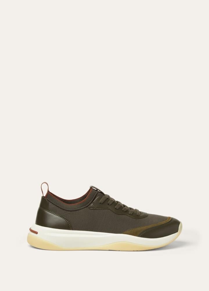 L'Orbiana Walk Wish Men's Canvas Daily Sneaker in Olive
