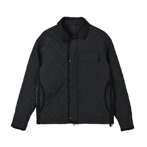 Burberry men's jacket, black, with a quilted interior. | ESEVEN STORE