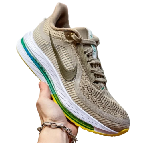 サ Nike Air Zoom Pegasus Brown and Green Lace-Up Shoe - E-SEVEN
