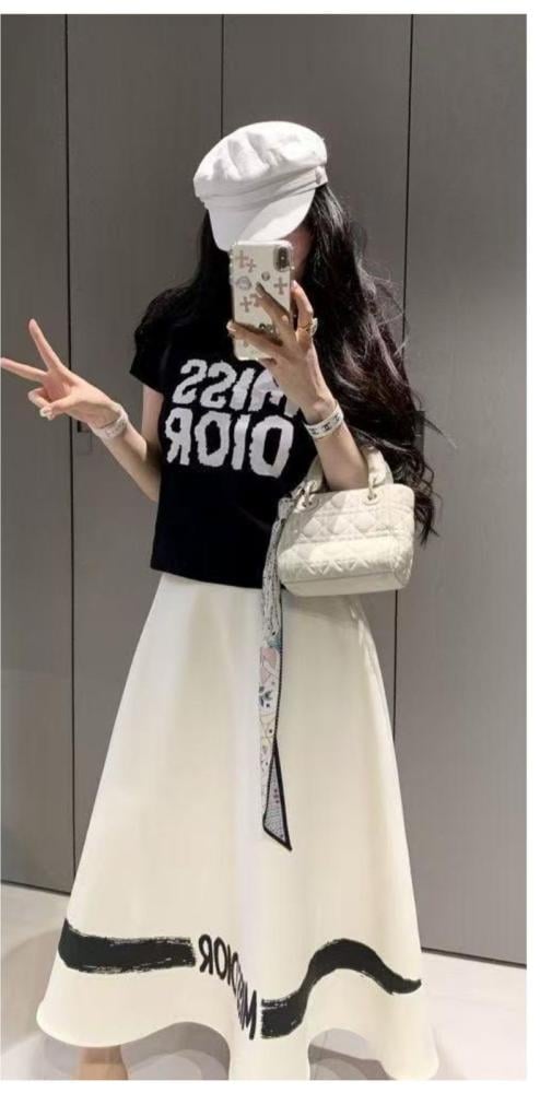 Disha Christian Dior X Nike T Shirt Dior B23 White Outfit White