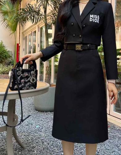 Dior Miss Dior Black Formal Skirt Set - E-SEVEN STORE