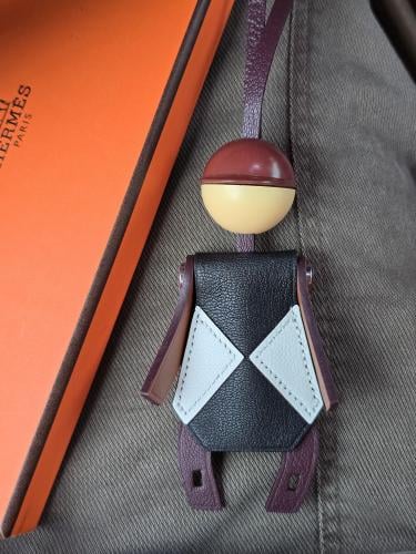 アイ　 Hermes Jackie Doll Bag Accessory Porteclair Black and White