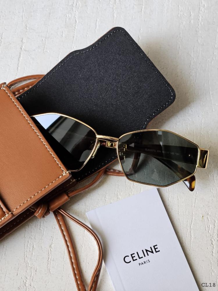 Celine Gold Women's Polygon Edge Sunglasses