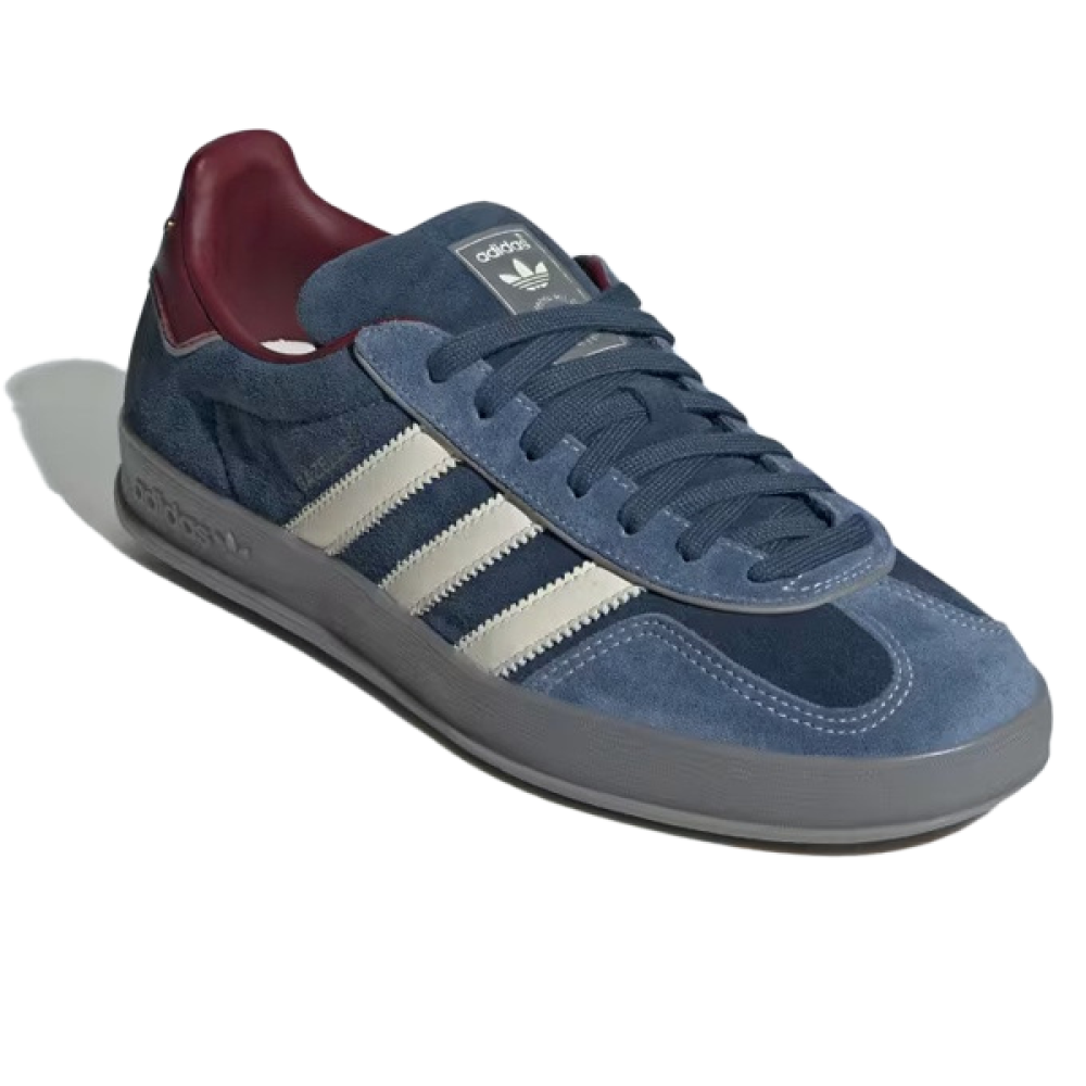 Adidas Gazzelle Dark Navy with White and Brown Unisex Shoes