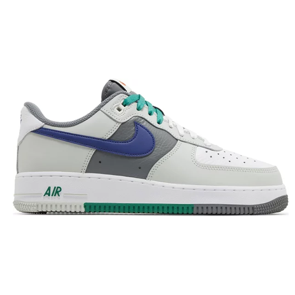 Nike Air Force 1 Men's Grey with Green and Blue Sneakers