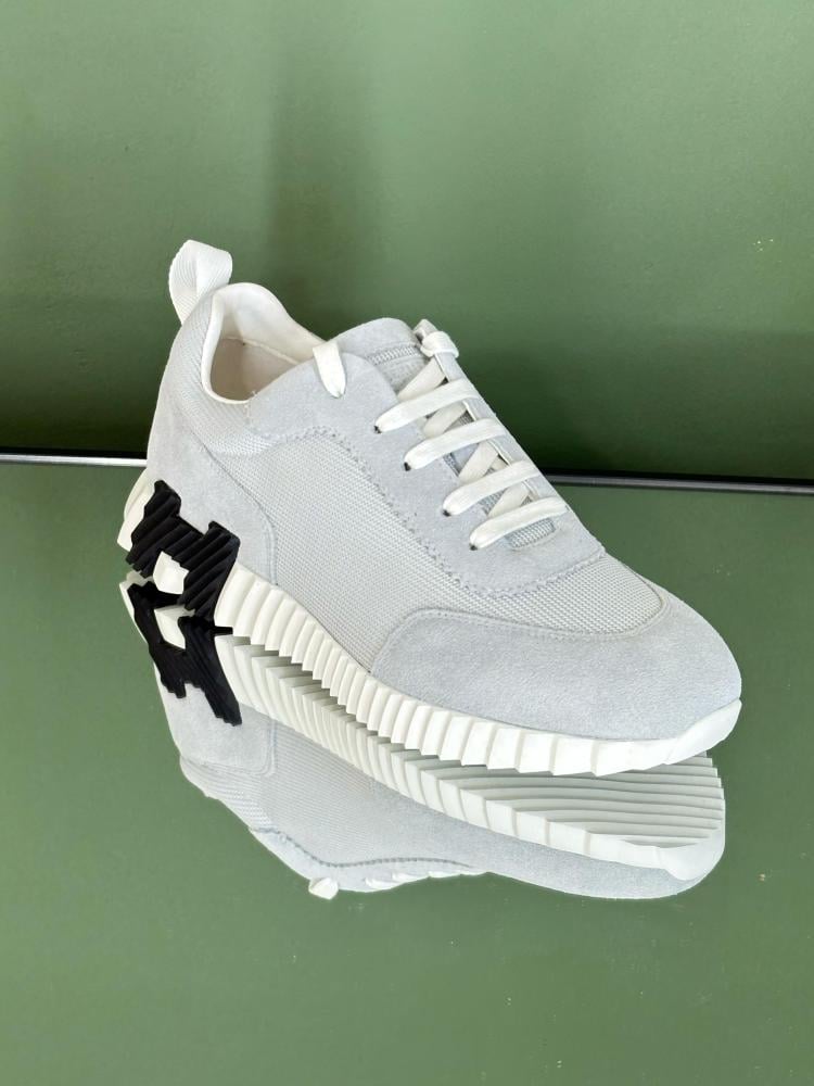 【HERMES】シックカラー☆スエード Bouncing スニーカー メンズ HERMES】シックカラー☆スエード Bouncing スニーカー メンズ