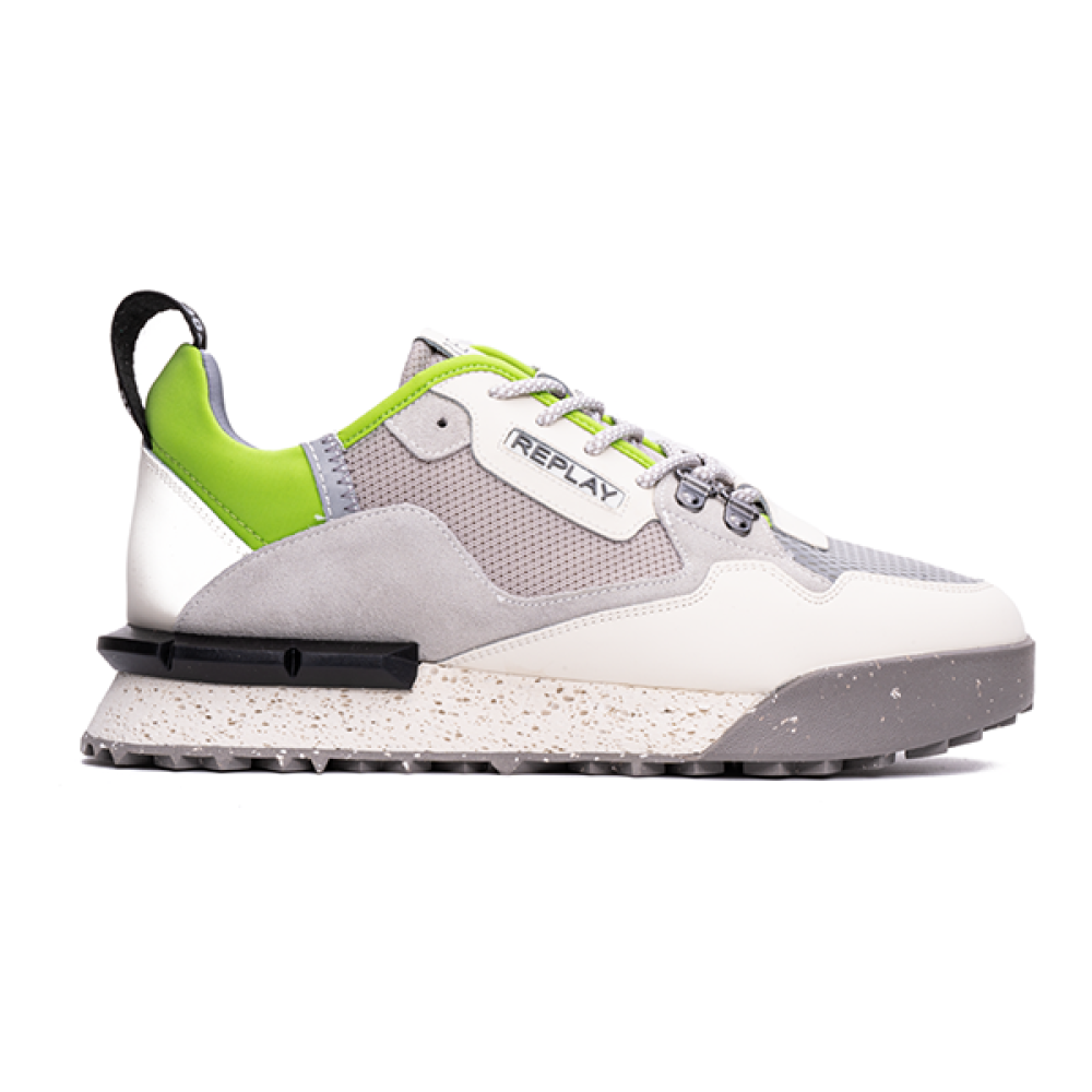 حذاء رجالي ريبلاي رياضي لون رمادي وأخضر
