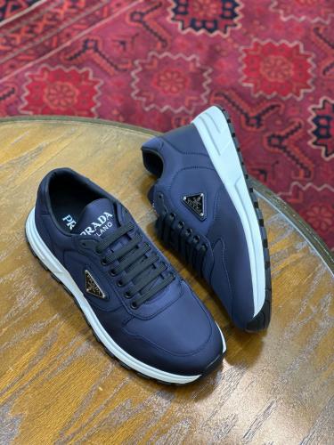 Prada Prax 01 Men's Daily Sneaker Lace-Up Black and White - E