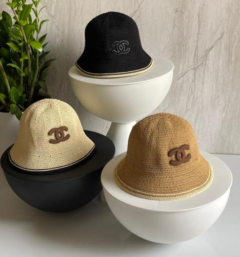 25C夏に大活躍♪エレガントかデザイン【CHANEL】帽子 ハット Chanel knitted women's summer hats - E-SEVEN STORE