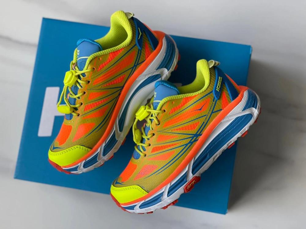 マーキュリアル Hoka Kids' Mafat Speedorange Sneakers Green and Blue - E