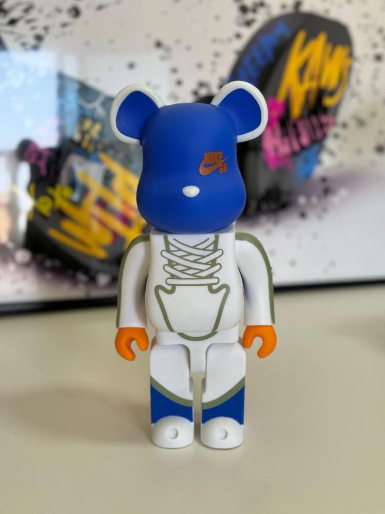 Nike bearbrick room decor doll, blue