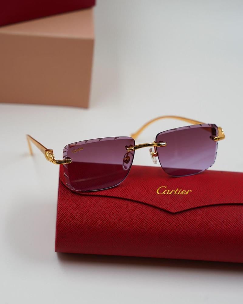 Cartier transparent square sunglasses in purple