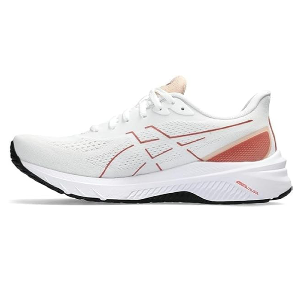 ASICS GT-1000 12 Women's Running Sneaker White with Matte Orange