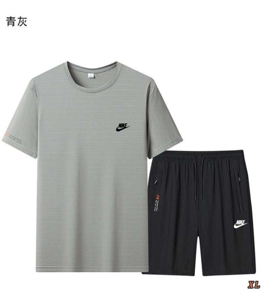 سيت نايك رياضي قميص وشورت لون اسود ورمادي
