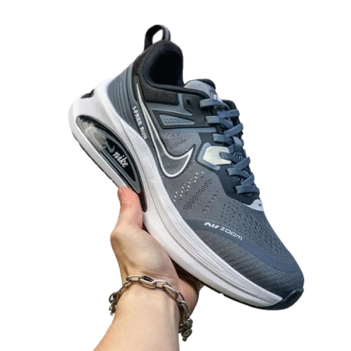 Nike Free Run Men's Mesh Sneakers - Grey and White - E-SEVEN STORE