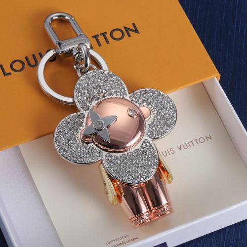 Louis Vuitton Vivienne Ski Keyring with Rose Gold Engraving - E