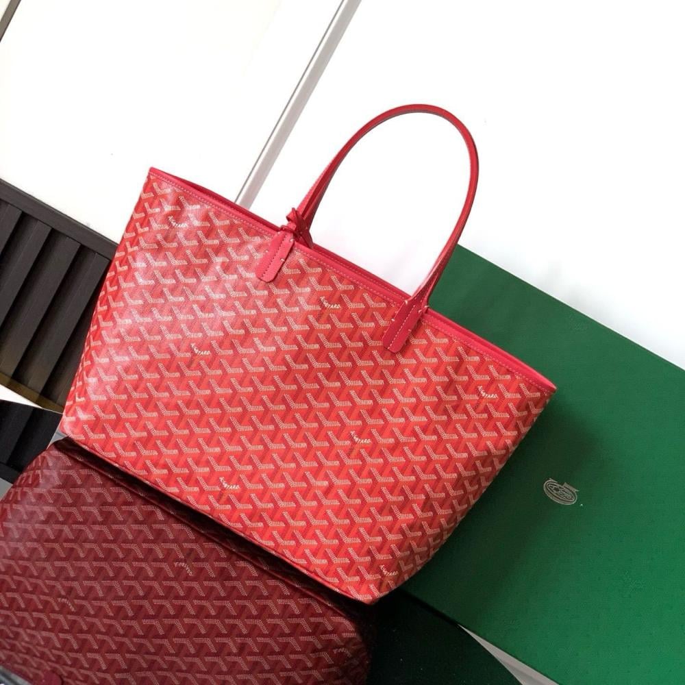 Goyard Saint Louis PM Large Bag, Brand Print, 36cm, Red