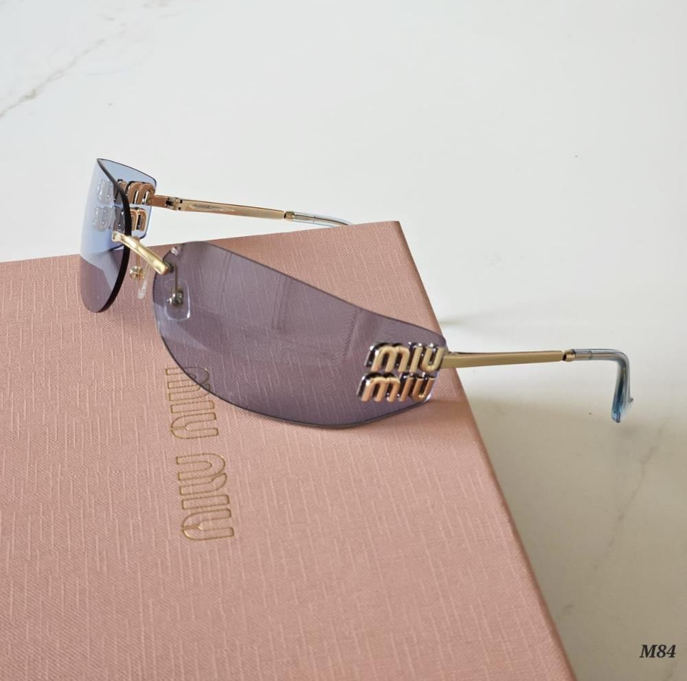 Miu Miu rimless sunglasses in blue - E-SEVEN STORE
