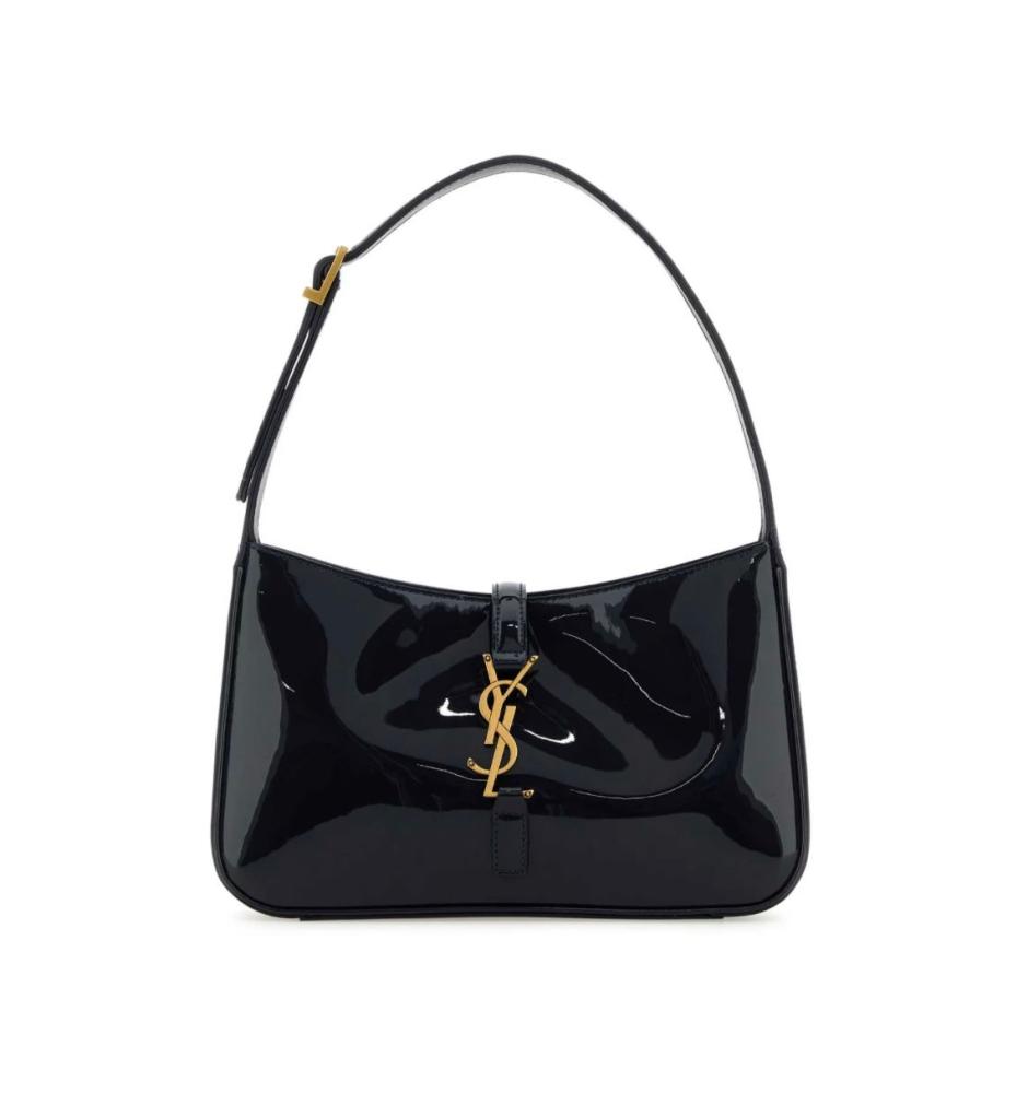 Yves Saint Laurent Le7 A5 Black Leather Bag, 23cm