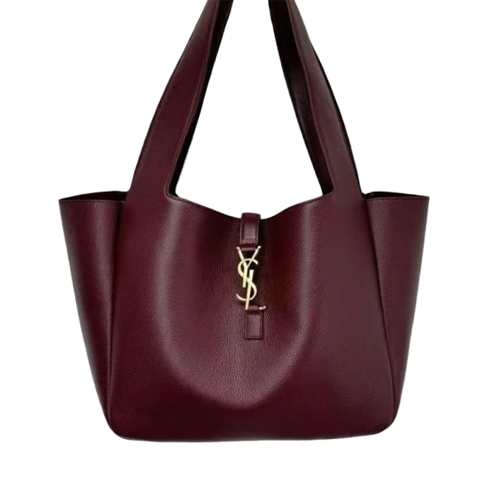 Saint Laurent Le7 A5 Burgundy Leather Shoulder Bag