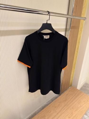 Balenciaga Men's Black Crew Neck T-Shirt with White Print - E