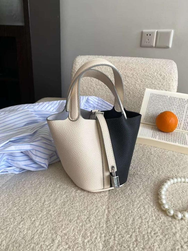 Hermes Picotin bag, practical design, black and white