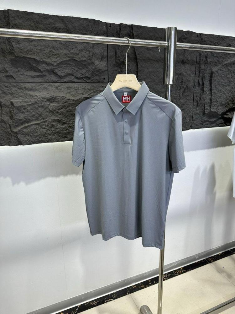 تيشيرت رجالي هيلي هايسن بقياسات كبيرة ياقة v لون رمادي