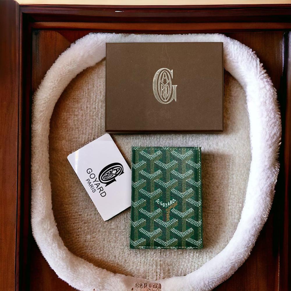 Goyard Green Logo Card Wallet - E-SEVEN STORE