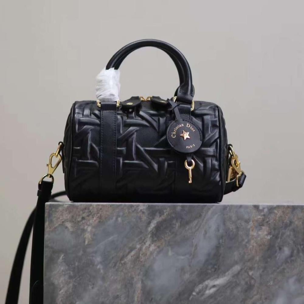 Dior 20 Grove Women's Bag, Black, with Long Handle and Holder